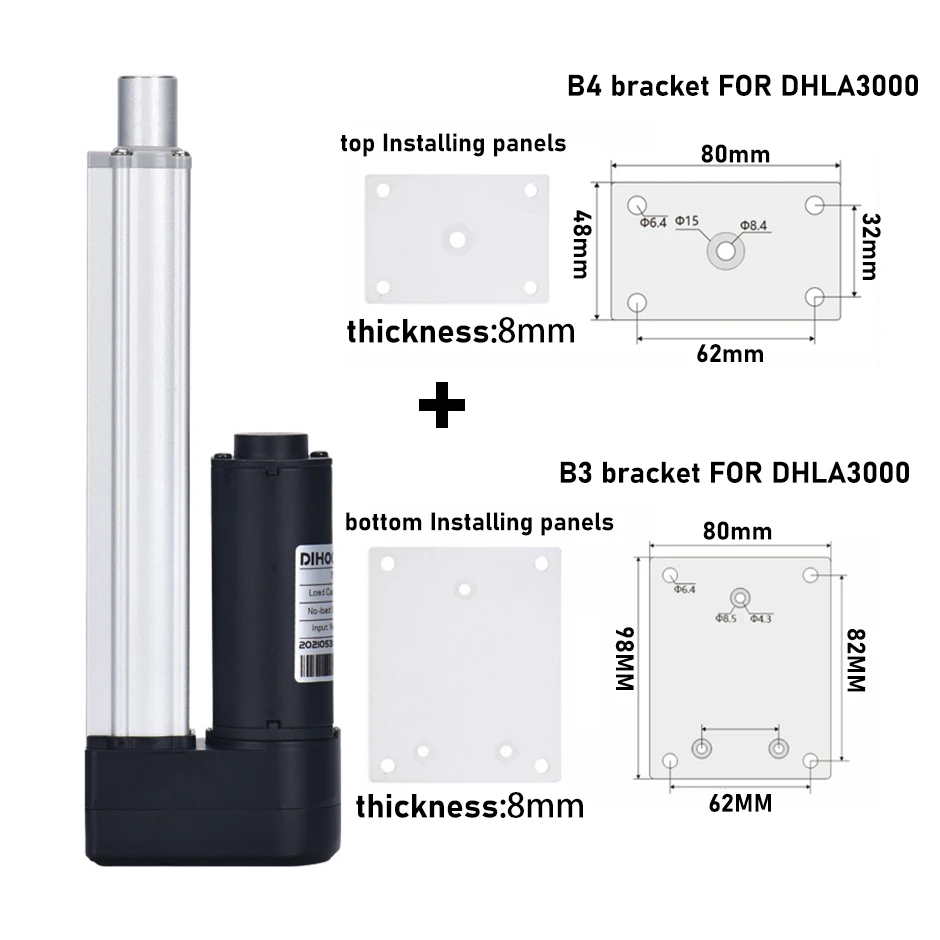 24V Motor Electric Linear Actuator 1V2Pcs Hall Sync Control KIT 50mm 150mm 250mm 350mm 550mm Stroke Customized Telescopic Rod