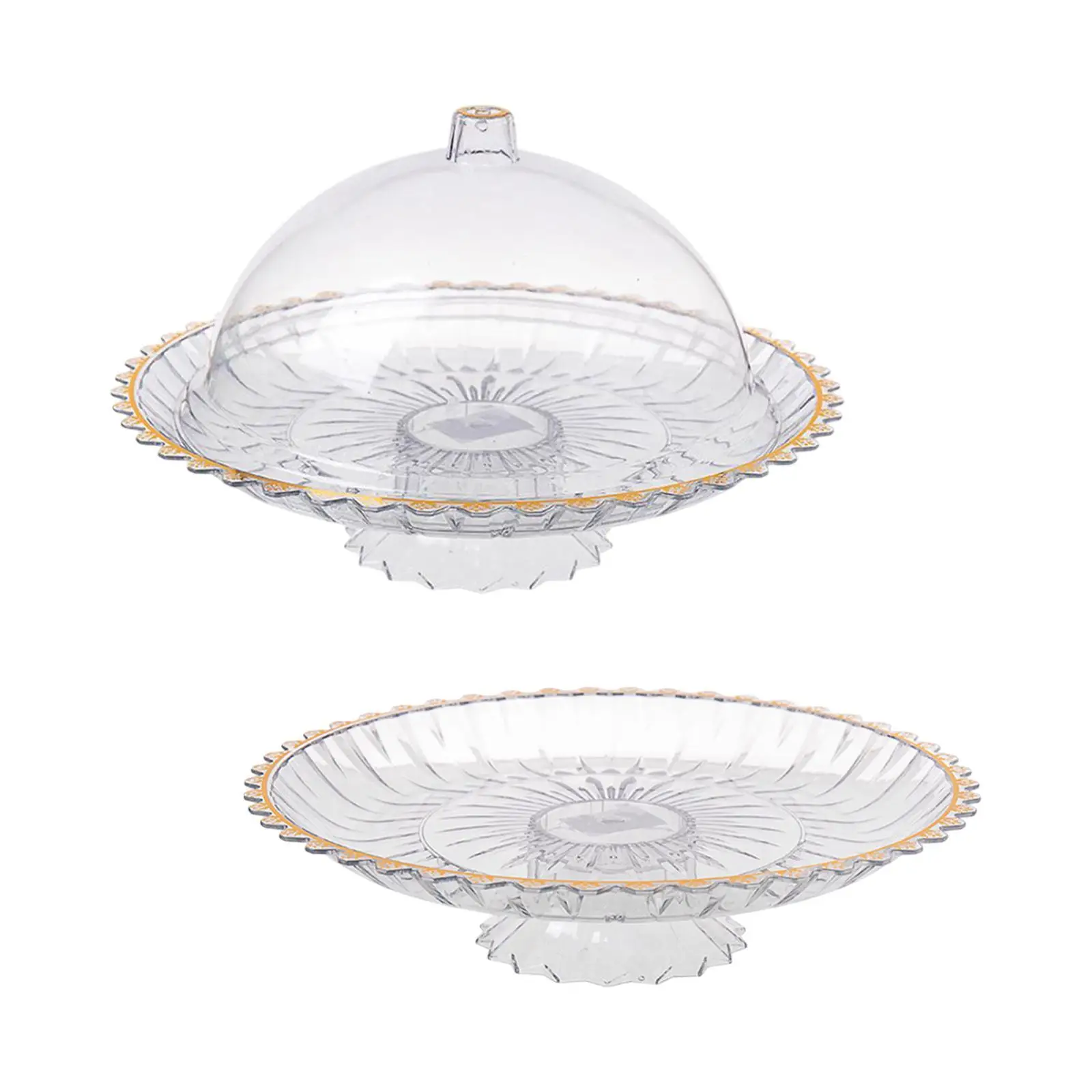 

Cake Stand Restaurant Server Pedestal Transparent Versatile Round Salad Plate for Restaurant Centerpeice Living Room Countertop