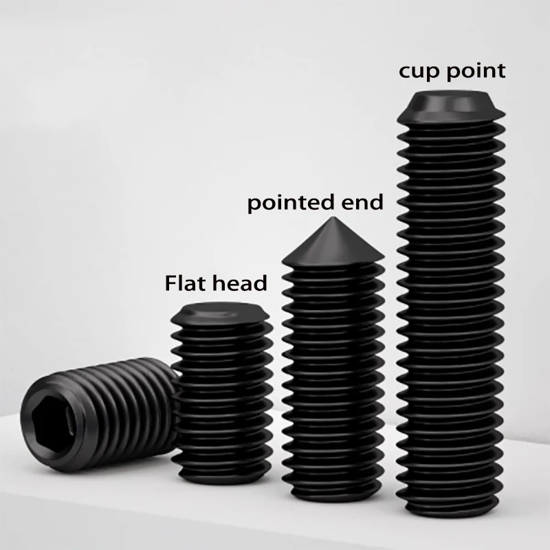 

M2 M2.5 M3 M3.5 M4 M6 DIN916 black 12.9 grade alloy steel hexagon socket head socket head screw fixing bolt