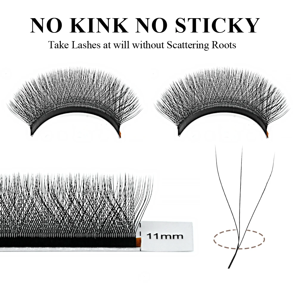 NAGARAKU 3D W-Form L LU Curl Premium Weiche Leichte Natürliche Wimpern Handgewebte Wimpernverlängerung Falsche Wimpern – Detail 5
