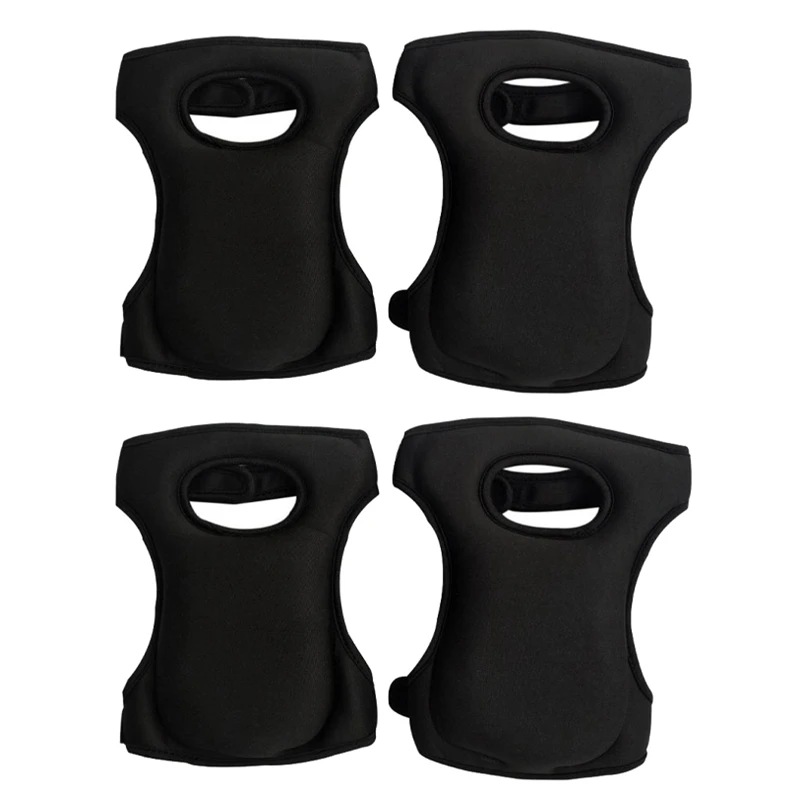 4X Gardening Knee Pads, Knee Pads For Gardening Cleaning, Adjustable Straps Knee Pads For Scrubbing Floors Work,Black