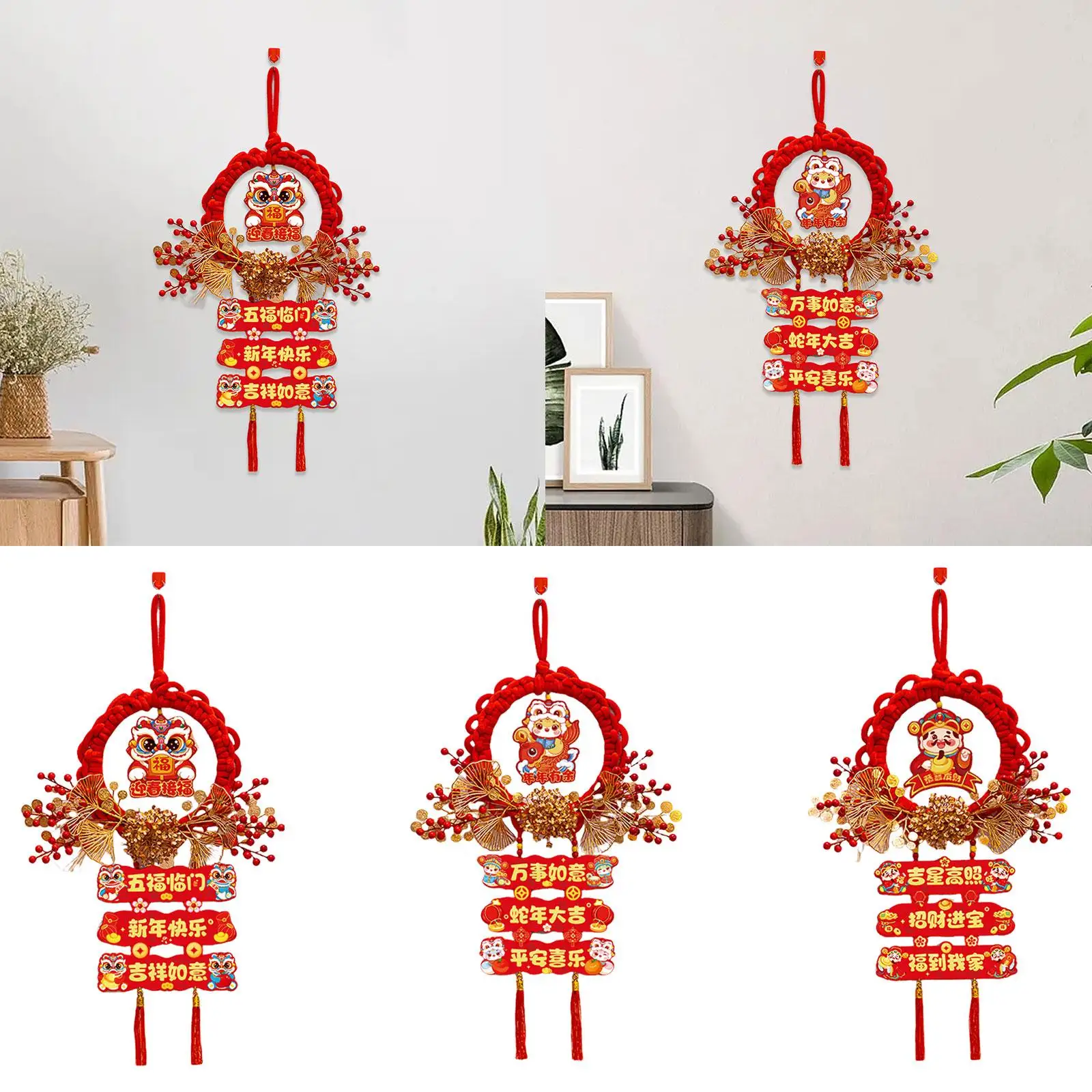 Chinese New Year Hanging Ornament Traditional for Bedroom Wall Housewarming