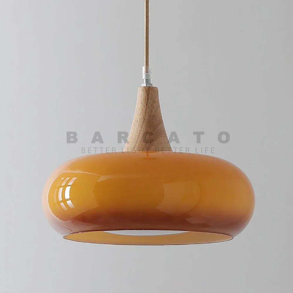 

Italy Denmark Middle Orange Chandelier Retro Modern Decoration Ceiling Light Restaurant Study Cafe Coffee Table Bar Pendant Lamp