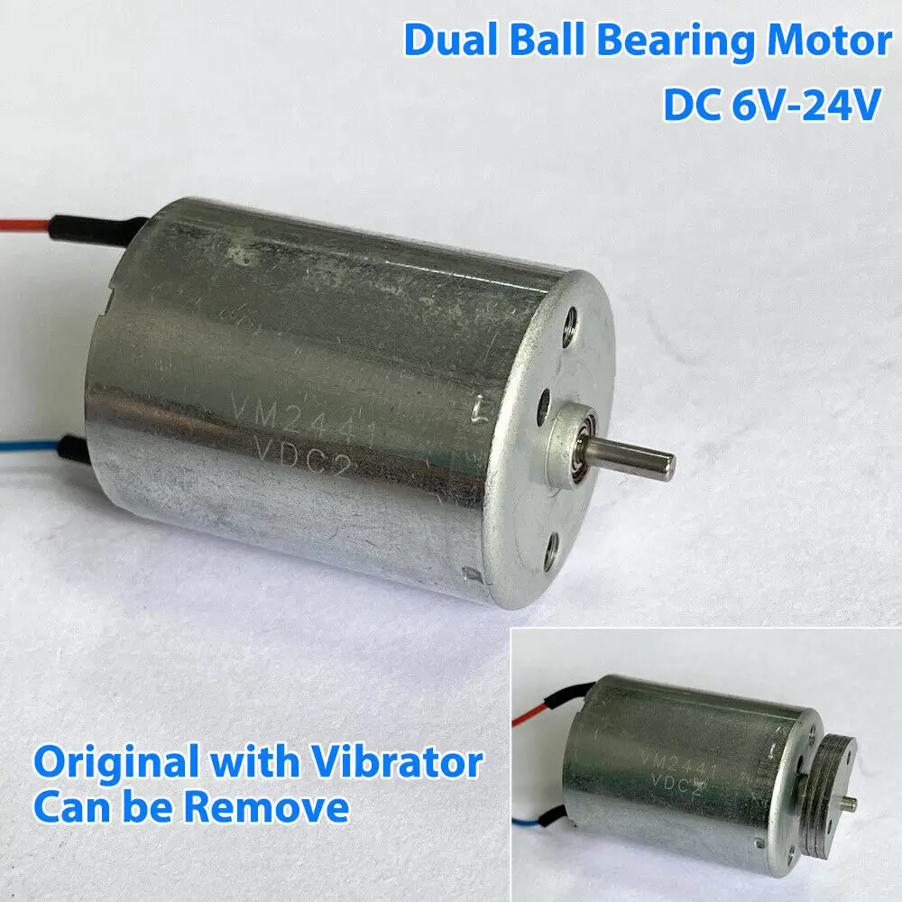 DC 6V-24V RF-370 Electric Vibration Motor Double Ball Bearing