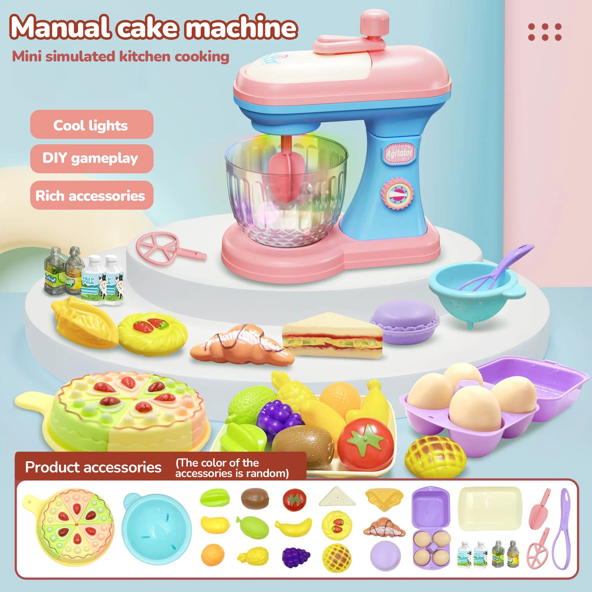 Gesimuleerd huis Keukenspeelgoed Mini-keukenteller Set Leuk huis Veilig spelen Stevig kinderen Huishoudelijk keukenspeelgoed