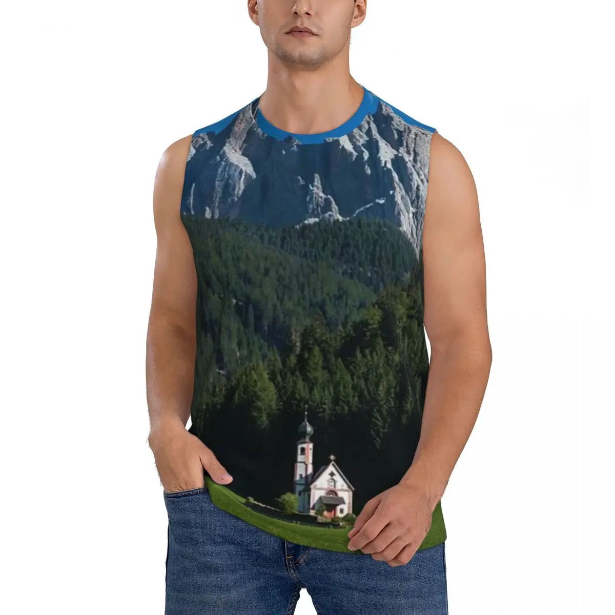 Camiseta Larga Riverside California en Stock, Estilo Casual y Holgado con Estampados Divertidos, Camiseta sin Mangas