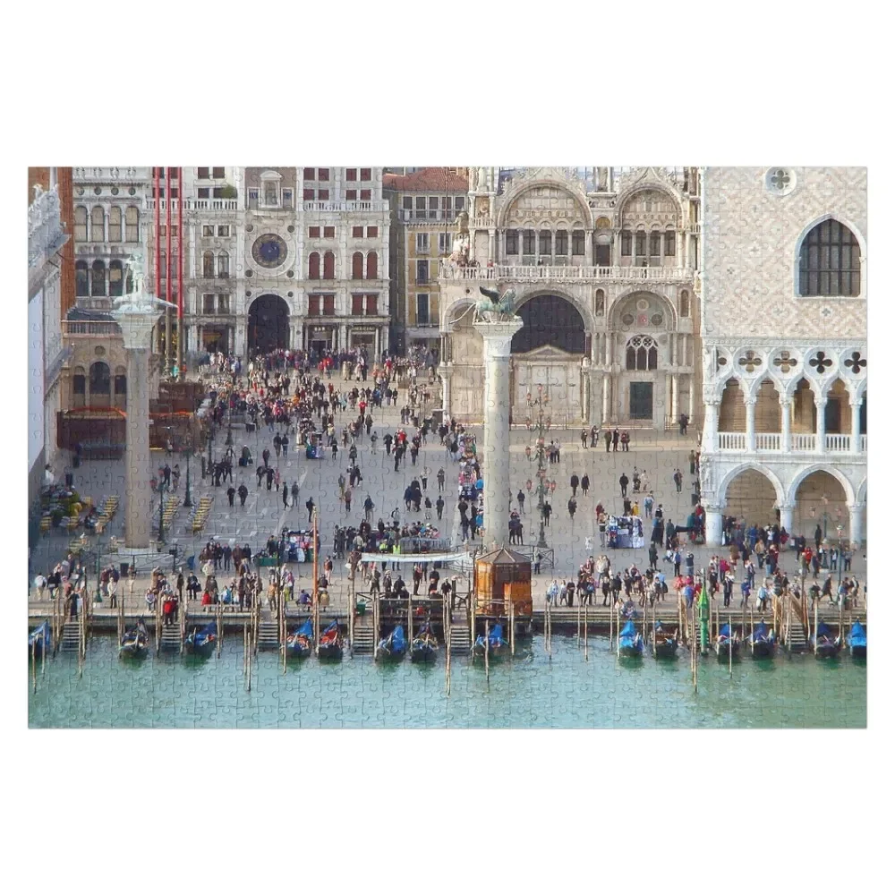 Saint Marks Square. Venice, Italy. Jigsaw Puzzle Personalized Photo Gift Customized Photo Custom Wooden Name Puzzle