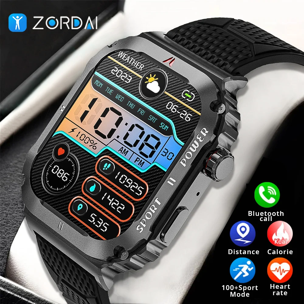 

Zordai OD3 Military Outdoor Smartwatch Bluetooth Call 3ATM Waterproof Fitness Tracker Watch Heart Monitor Smart Watches For Men