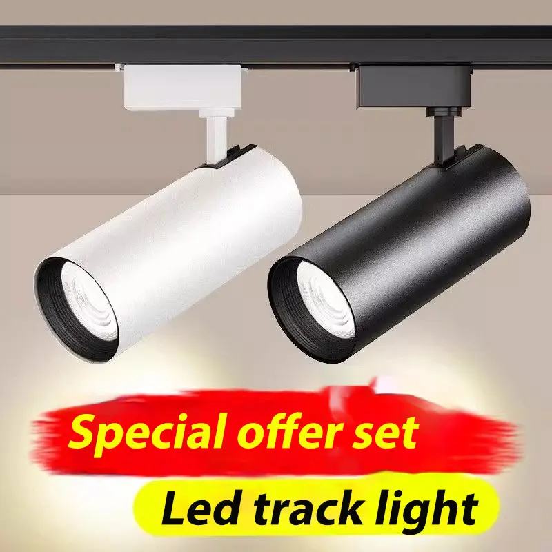 LED Track Light 30W  Set Track Lamp Rail Lighting for Home Spotlight Indoor Living Room Clothing Shop Store Bedroom Lamp Fixture