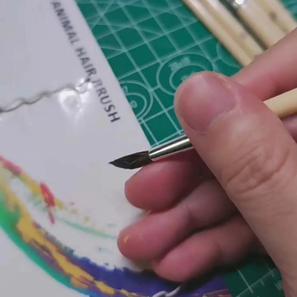 

12pcs Soft Fiber Paint Brush Set Lightweight Plastic Nylon Painting Pen Traditional Classical Hook Line Pen Art Class