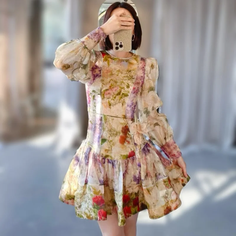 

AustraliazimNew Elegant Floral Dress High Elegance High Quality Exquisite Fairy Dress Guangzhou Thirteen Lines