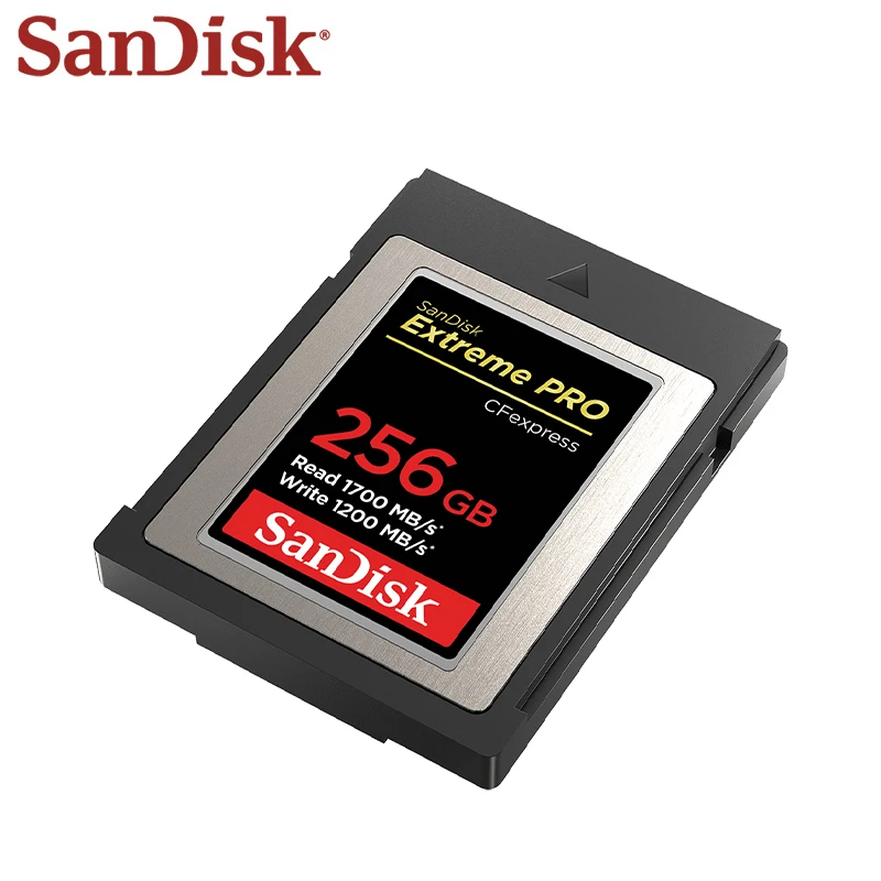 بطاقة ذاكرة SanDisk الاحترافية CFexpress Type B 4K V90 U3 CFE بطاقة 64GB 128GB 256GB 512GB Max 1700Mb/s CF للكاميرا