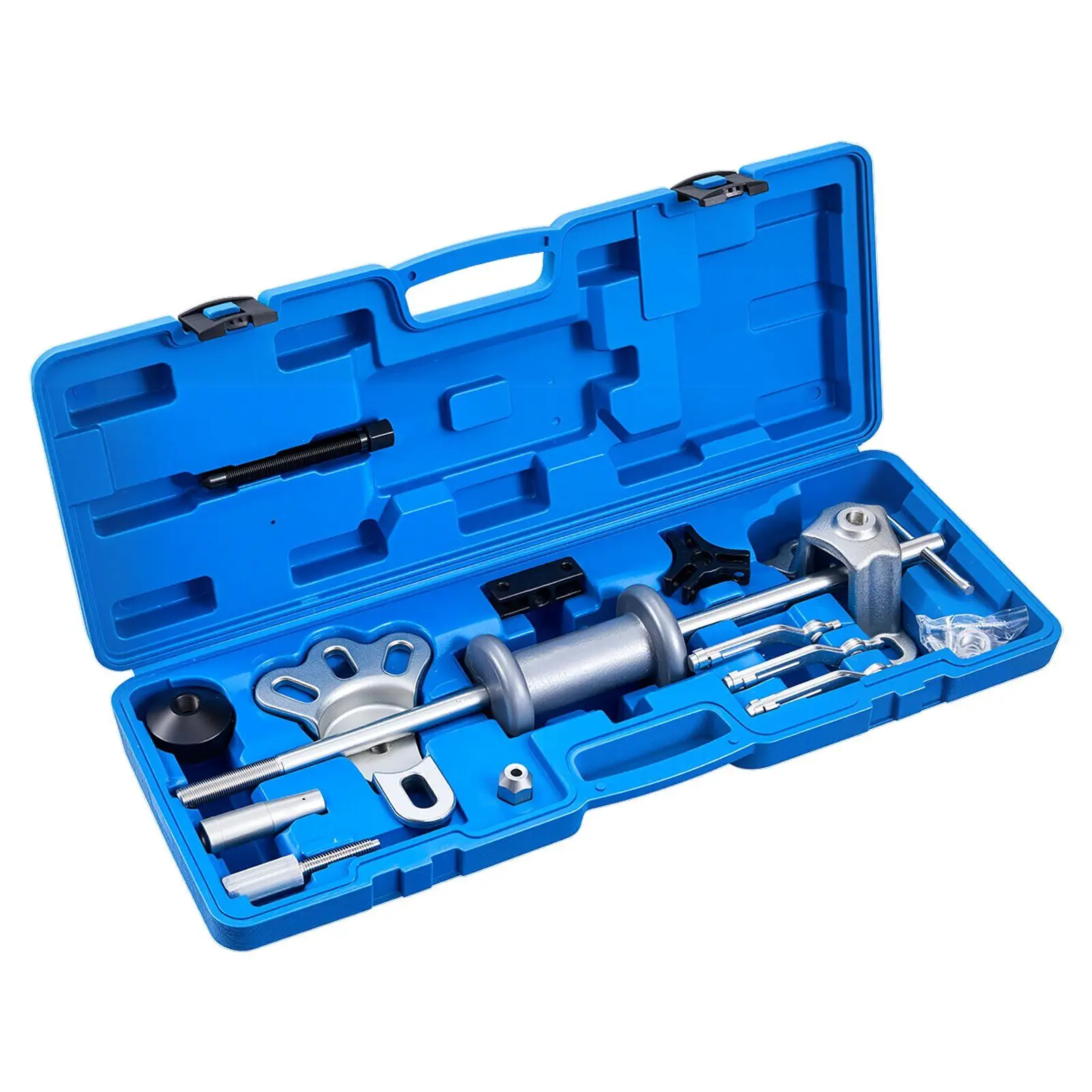 

9-Way Slide Hammer Puller Set, 15PCS Front Wheel Hub Bearing Remover & Rear Wheel Axle Hub Dent Shaft Puller Tool Kit, Axle