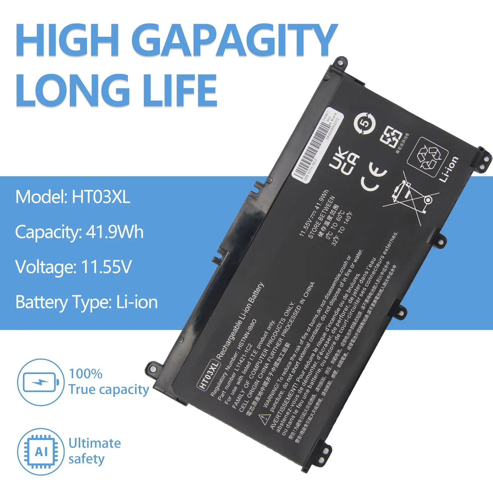 HT03XL Laptop-Akku L11119-855 für HP Pavilion 15-DA 15-DB 15-DW 15-CS 15-DY 17-by 17-CA 14-CE 14-CF 14-DF 14-DQ 14-DK Serie