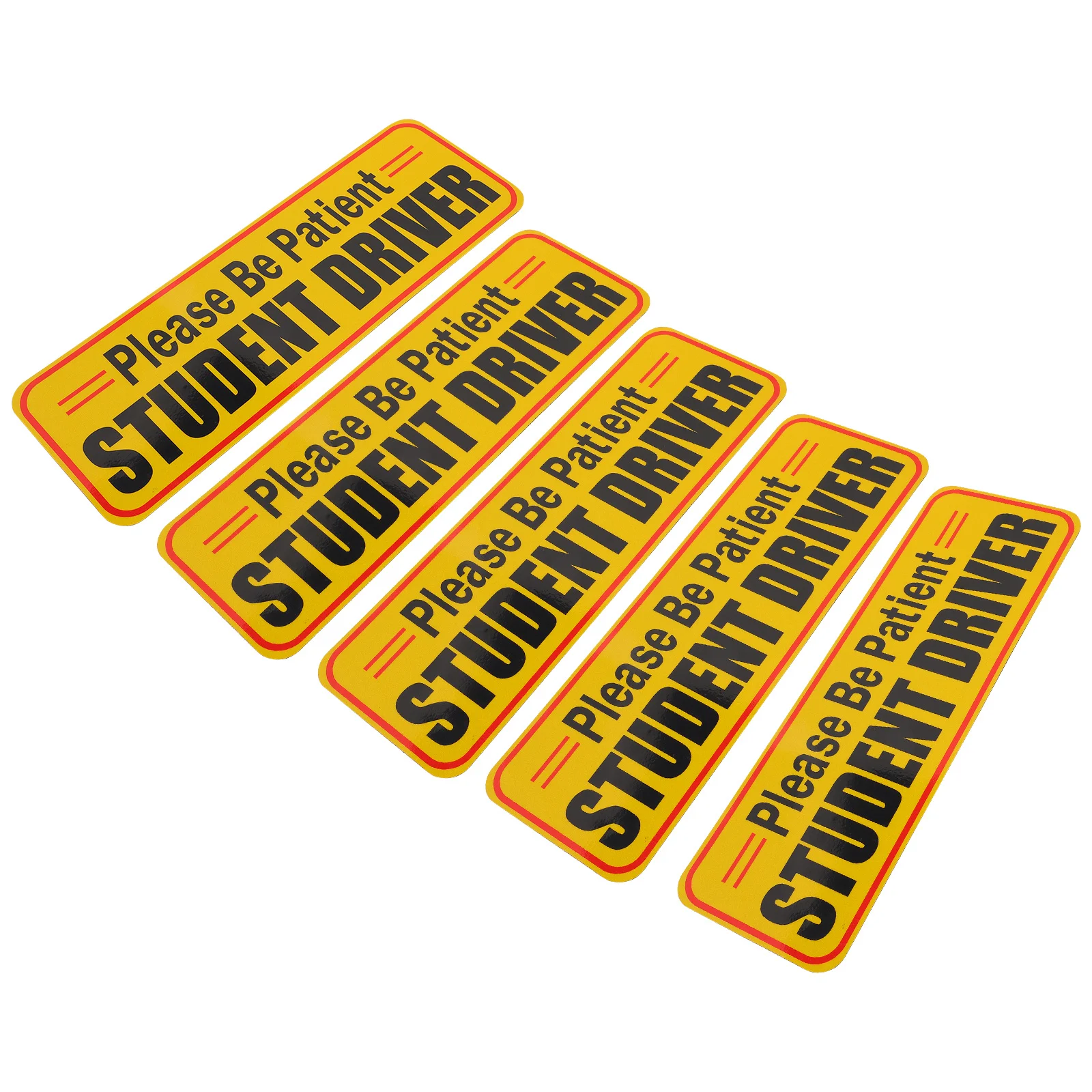 

5Pcs Magnetic Signs for Car Reflective Sticker Bumper Decal New Driver Safety Warning Visible in Dark Conditions