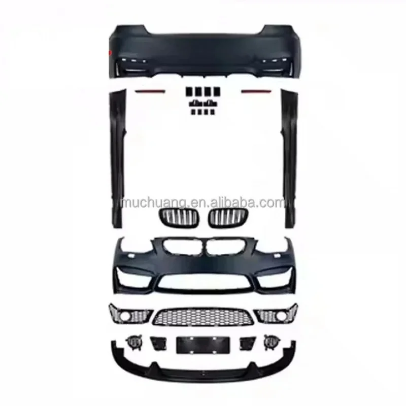 

Upgrade Bodykit M4 Front Lip Grille Side Skirts Rear Bumper for 2010-2013 3-Series E92 Front Bumper for Use