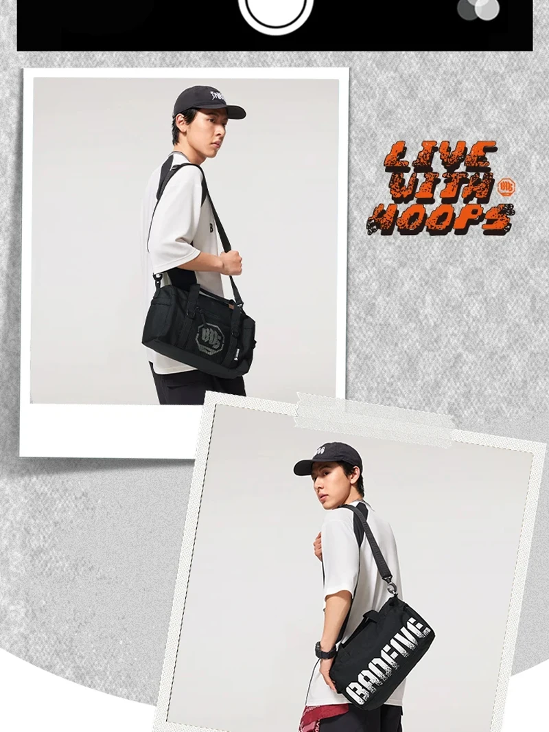 Li-Ning Unisex BADFIVE Messenger Bag AT PROOF SMART 340*135*185mm Polyester Reflektierend Große Kapazität LiNing Sporttaschen ABDV081 – Detail 9