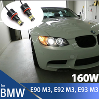 160W White LED Car  Rings Angel Eyes Bulbs for BMW 3 Series E90 M3, E92 M3, E93 M3 2008-2013