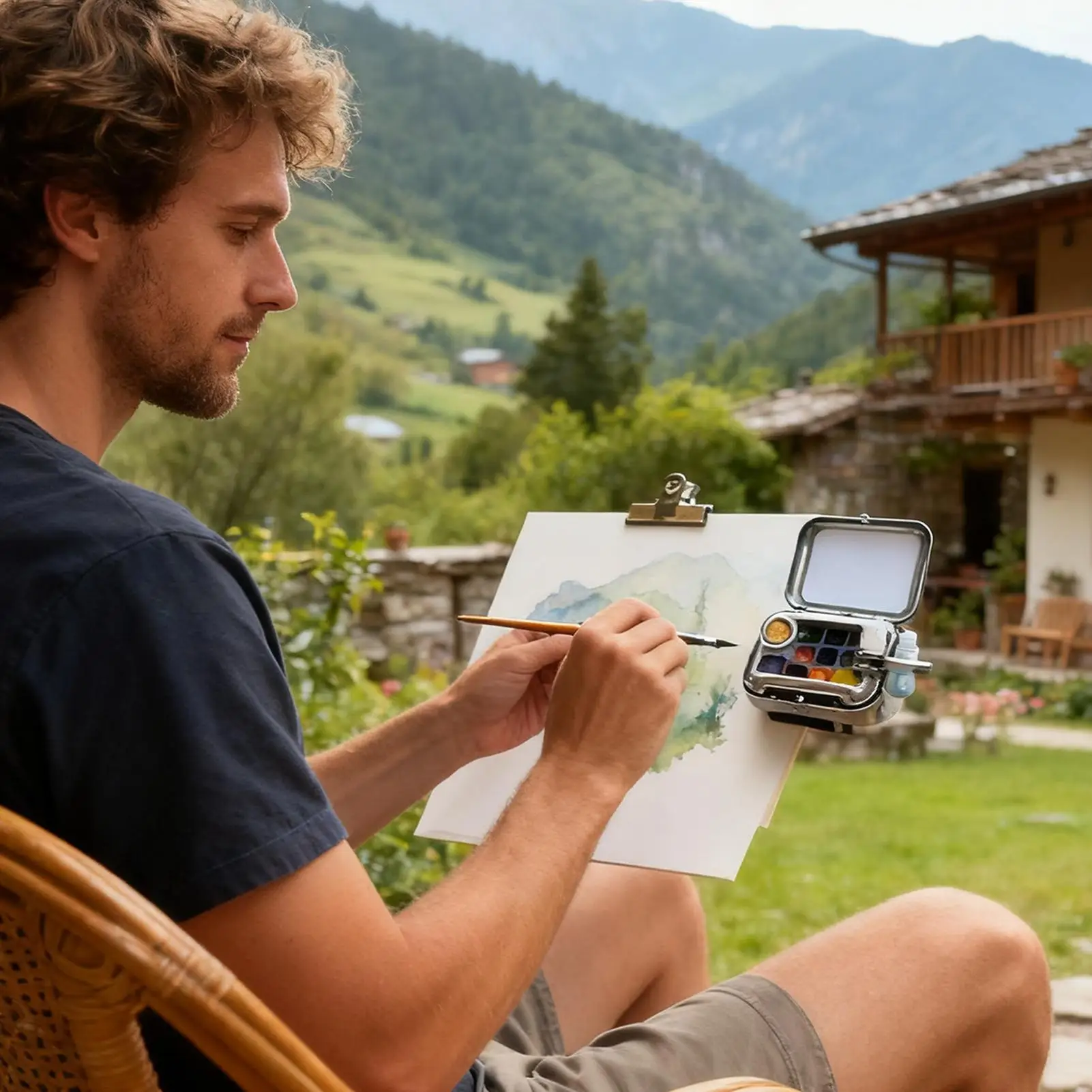 

Мини-палитра красок, 10-сеточный мини-пустой акварельный чехол с магнитным зажимом, маленькая палитра красок художника для путешествий, классных пеших прогулок