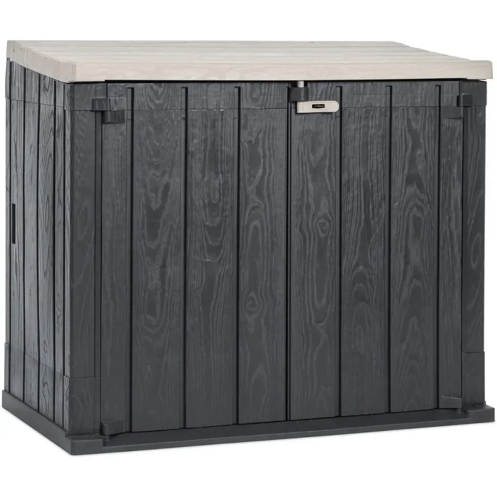 Outdoor Storage Shed  Cabinet for  Gardening Tools, and Yard Equipment, Anthracite/Taupe Gray Outdoor Shed