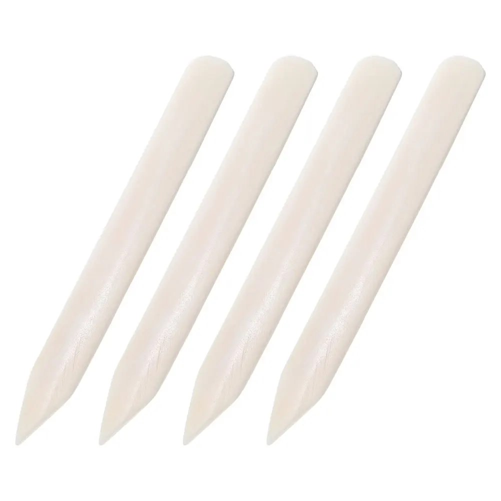

4pcs Bone Scraper Tool Heavy Duty Thickened Natural Bone For Clothes Stain Removal Carpet Laundry Fuzz Lint Pet Hair Cleaning