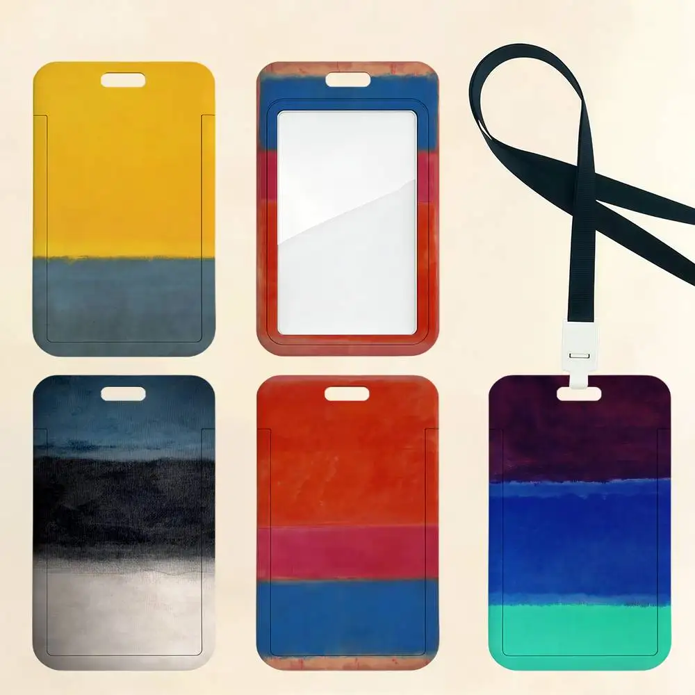 Art M-Mark Rothko Card Holder Corporate Business Work Badge Holders Uisex Credit Bus Daily Commute ID Case