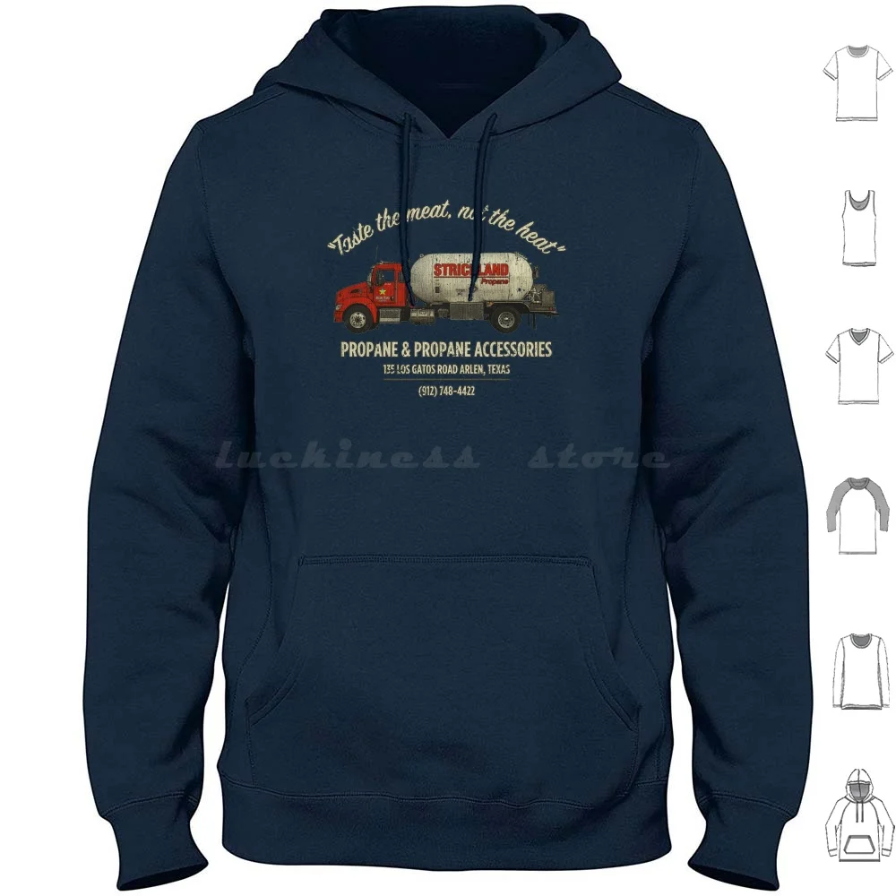 Strickland Propano oferece moletons de manga comprida Strickland Propano Strickland Propano Arlen Texas Hank Hill Truck