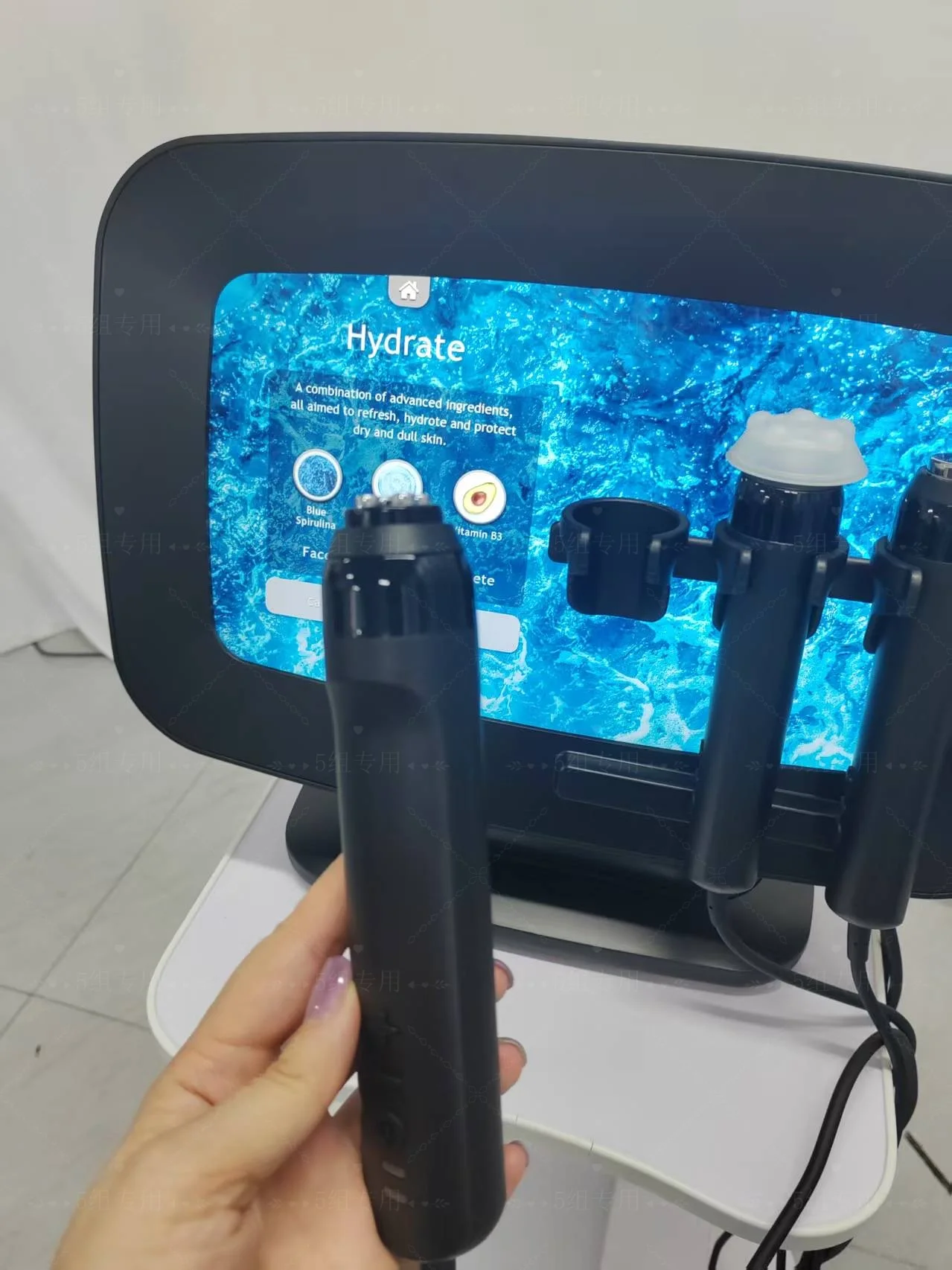 ماكينة فقاعات الأكسجين المحمولة 3 في 1، تجديد البشرة، جهاز إزالة السموم من الوجه الهيدروليكي، نادي السبا، الاستخدام المنزلي