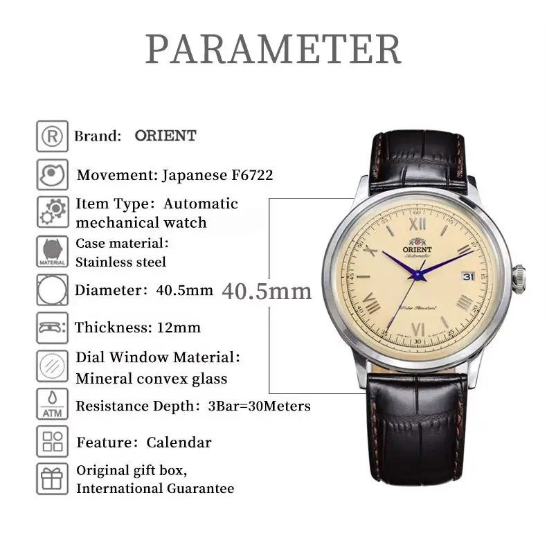 Orient Watch Man Original Japanese Men Automatic Mechanical Watches Waterproof Fashion Retro Watchs