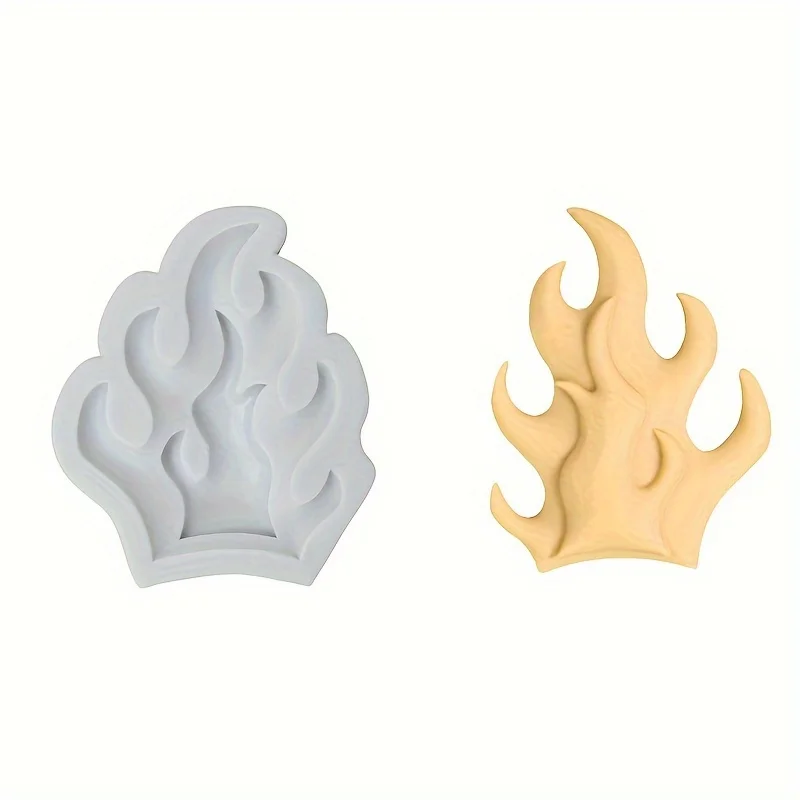 1 piece, small flame silicone mold, chocolate flipping sugar cake, gypsum drip decoration mold