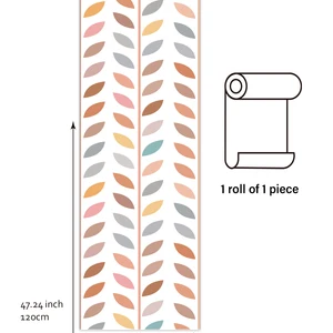 Çok Renkli Yaprak Desen Tasarımı, Duvar Kağıdı, su geçirmez, Ev Dekorasyonu, duvar kağıdı, duvar çıkartmaları, kendinden yapışkanlı bant, 1 rulo duvar kağıdı, bitki için en çok satılan 8 ürün-no. 5