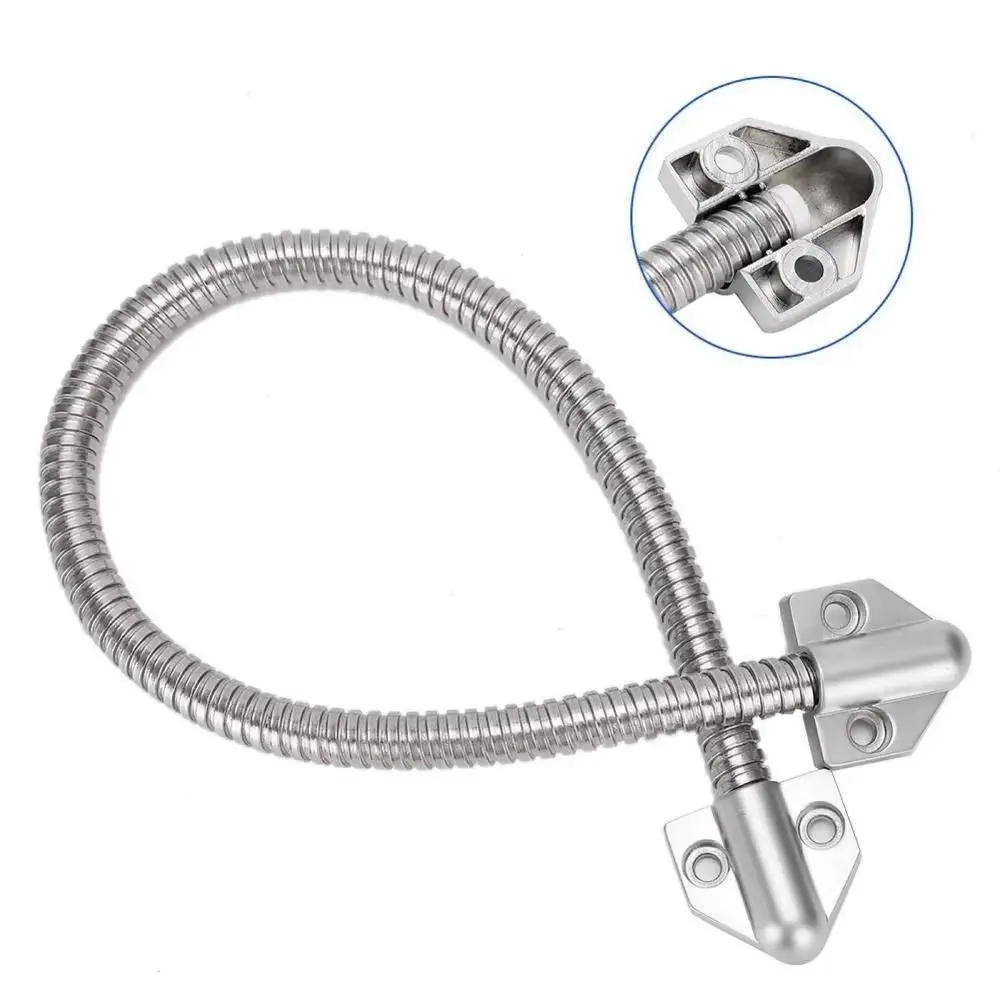 Stainless Steel Access Control Cable Zinc Alloy Head Anti-pinch Door Loop Flexible Metal Head Secure Line Defender Secure Access