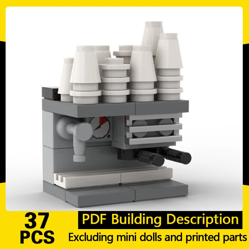 City Street View Model MOC Building Bricks Cappuccino Machine Modular Technology Gifts Holiday Assemble Children Toys Suit