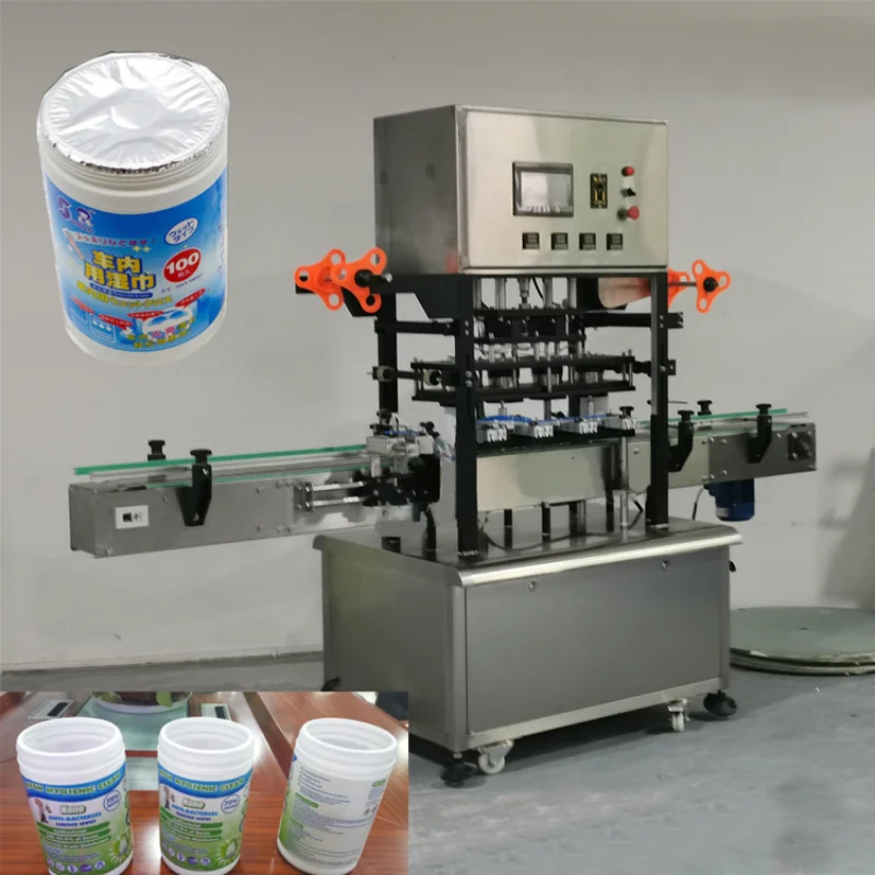 Automatic Barrel Rolling Wet Wipe Making Machine 400 Bucket Disinfect Wet Wipes Machine Full Automatic Dry Wet Wipes Machine