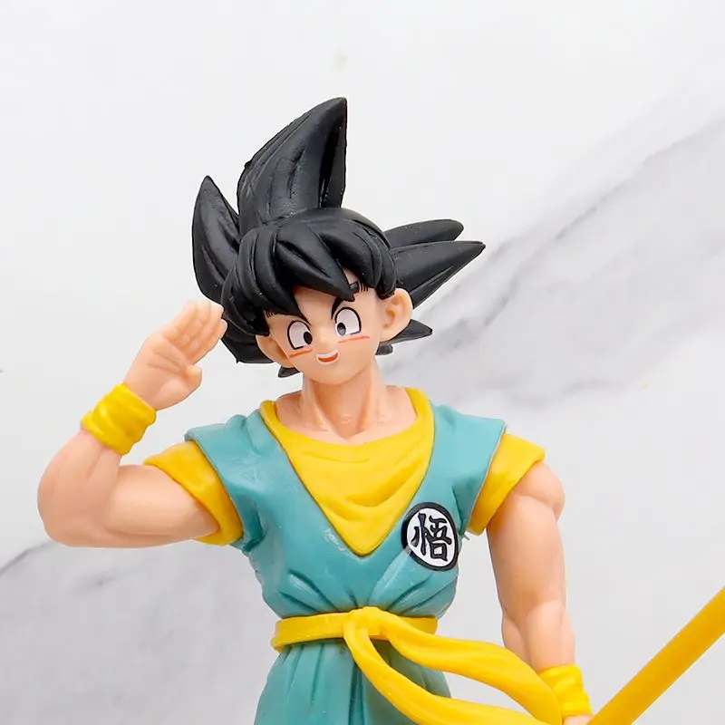لعبة دراغون بول سلسلة جوكو بوي كارتون أنيمي شخصية سطح المكتب سيارة جمع نموذج لجسم الذهب هوب عصا عصا هدية مزخرفة