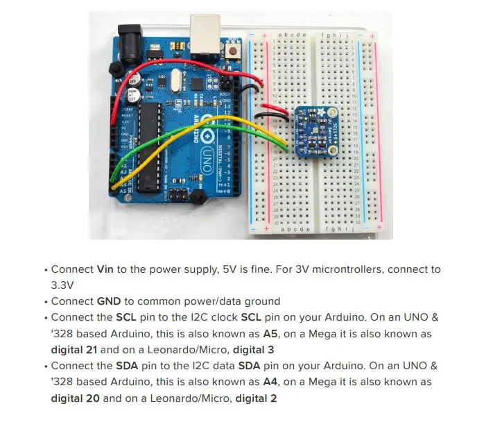 19823 Placa de conexión SI1145: índice UV/IR/Sensor visible Flora SI1145-M01-GM