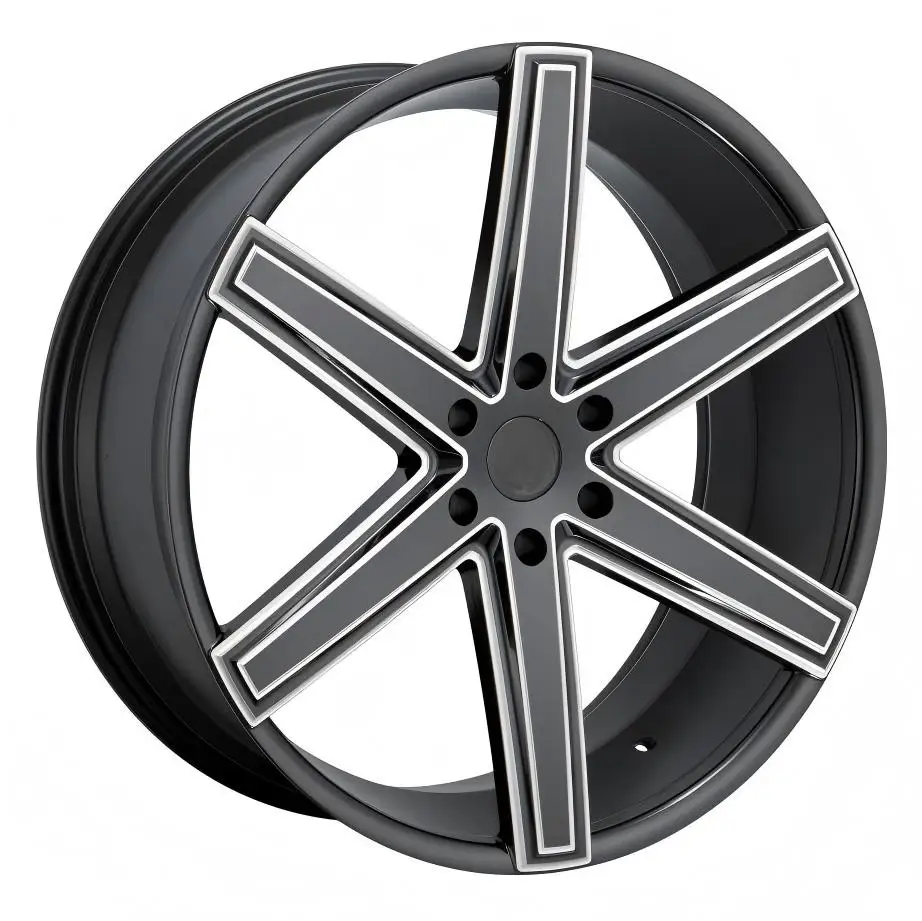 

High end private customization 22-24 Inch 6x114.3/139.7 PCD Wheels, Black Alloy Rims for SUV Pickup Truck Universal Refit