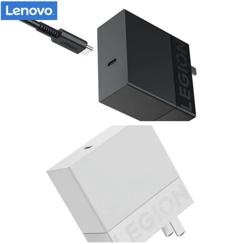 Lenovo rescuer-cargador de nitruro de gallio de 135W, adaptador de corriente original para notebook, carga rápida, flash, cable de datos USB