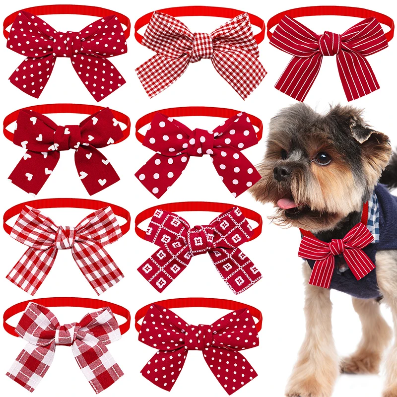 Fashion Adjustable Pet Dog Bow Tie Pet Collars Dogs Cats Pet Grooming Accessories Pet Supplies Valentine Day Pet Dog Tie