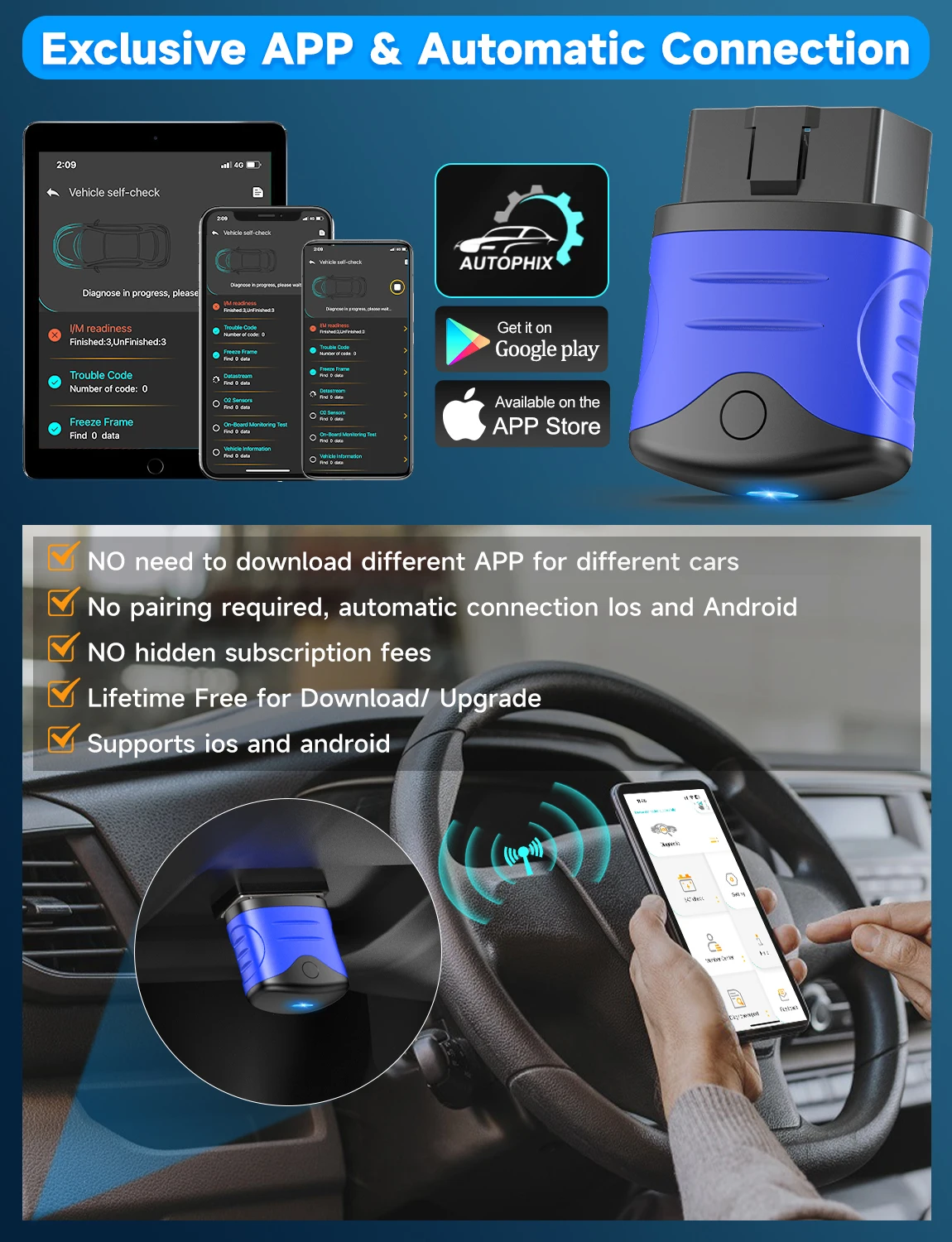 AUTOPHIX 3310 Bluetooth OBD2 Diagnostic Scanner All Systems Code Reader Oil Reset ABS SRS Full System Scan Tools For VW Skoda