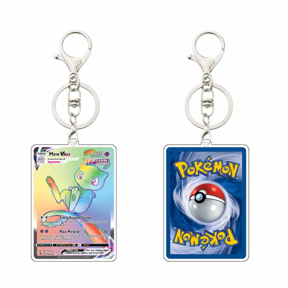 البوكيمون أنيمي ميو Charizard Leafeon Glaceon Umbreon Gardevoir Morpeko Lapras الكرتون سلسلة مفاتيح مصنوعة من الأكريليك قلادة الديكور