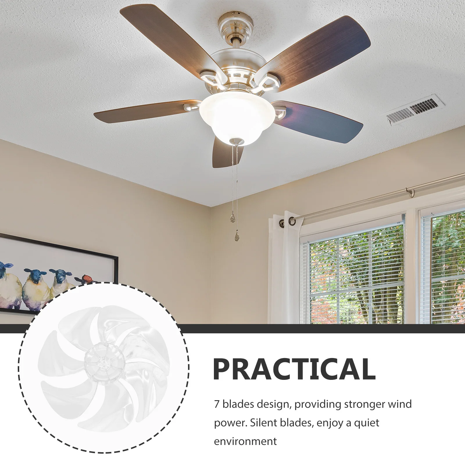 

Universal Blades Replacement for Electric Blade Repair Parts Plastic Fan Leaves Transparent Floor Standing Bedroom Table Fan