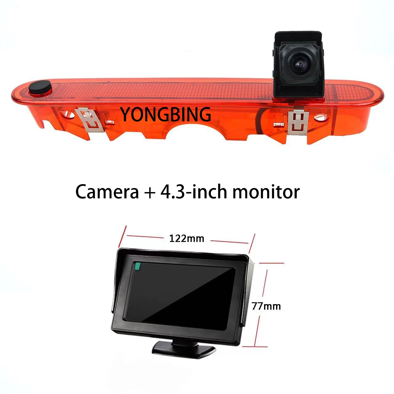 

Third brake light reverse camera, with 4.3-5-7 inch rearview mirror monitor optional, for Renault Kangoo/Mercedes Benz Cita