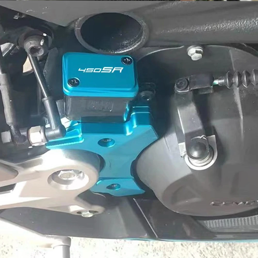 

For CFMOTO 450SR 450 SR 450SS 2023-2024 Motorcycle Front Rear Brake Clutch Fluid Reservoir Cover Cap Protector Swingarm Sliders