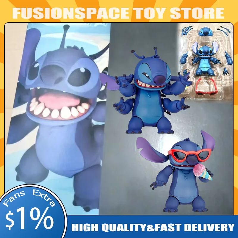 

New Kaiyodo Stitch Action Figure Revoltech Stitch Figurine Joint Mobile Model Kits Toy Collection Decorative Model Children Gift