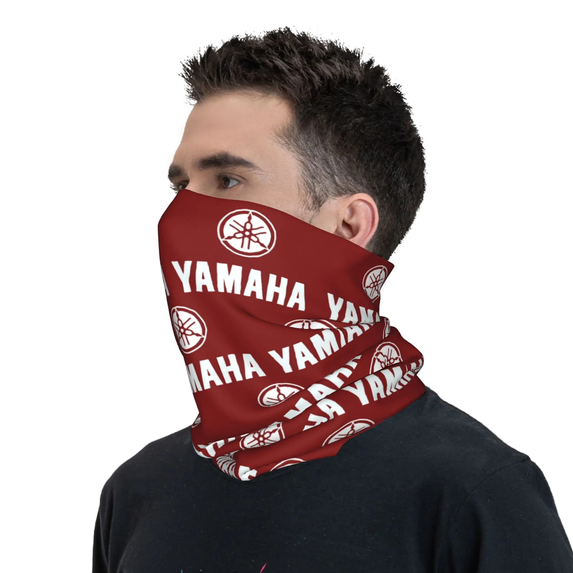 Custom Y-Yamahas Moto Red Winter Headband Neck Warmer Women Men Ski Hunting Tube Scarf  Face Bandana Gaiter