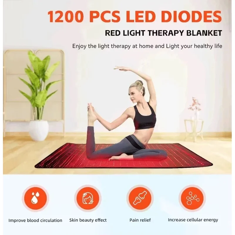 660nm 850nm LED Red Light Therapy Yoga Home Relaxation Equipment Whole Body Near Infrared New-E8