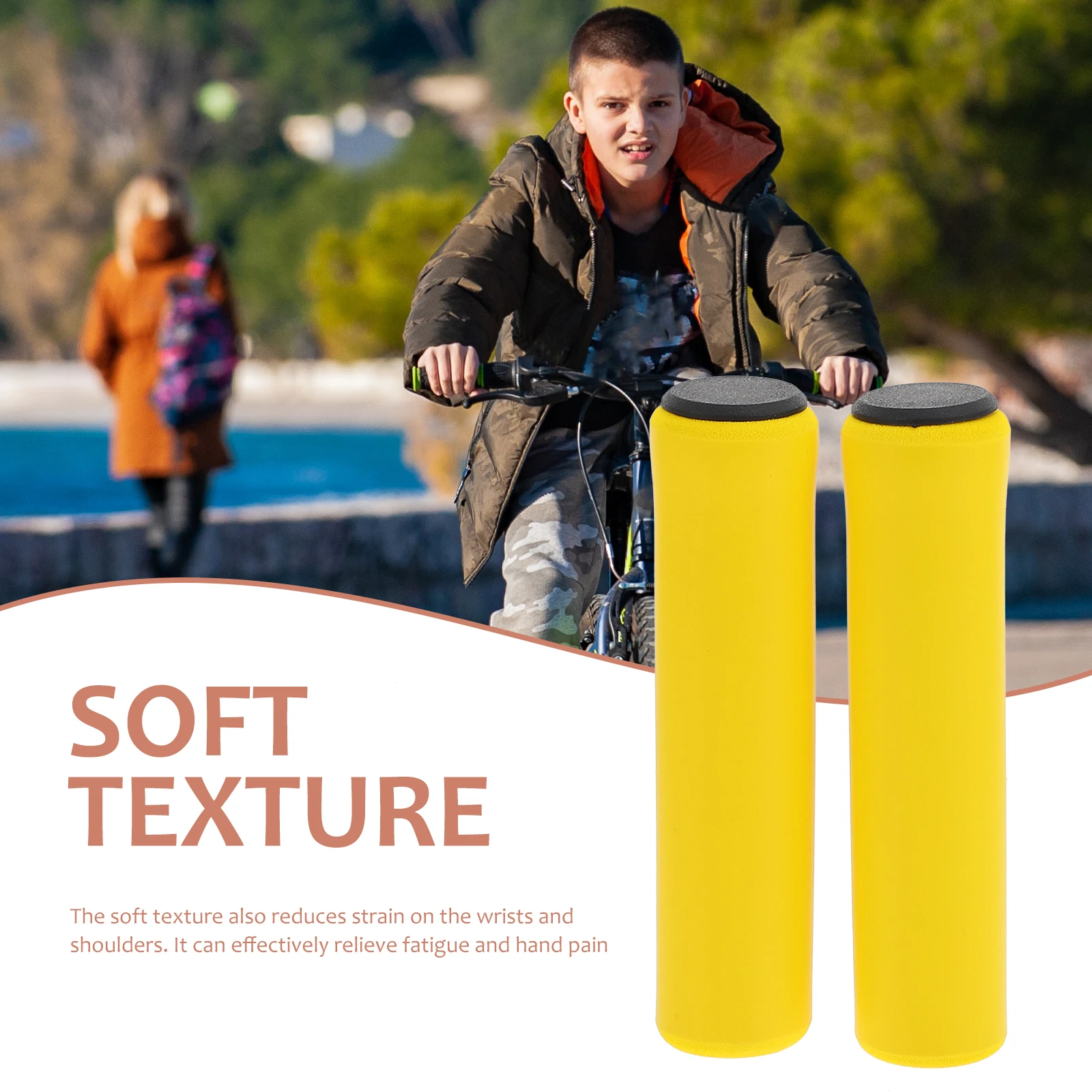 

Bike Handlebar Grips Sweat Absorb Cycling Handle Cover Softer Damping Grips For Mountain Road Folding Bike Handlebar