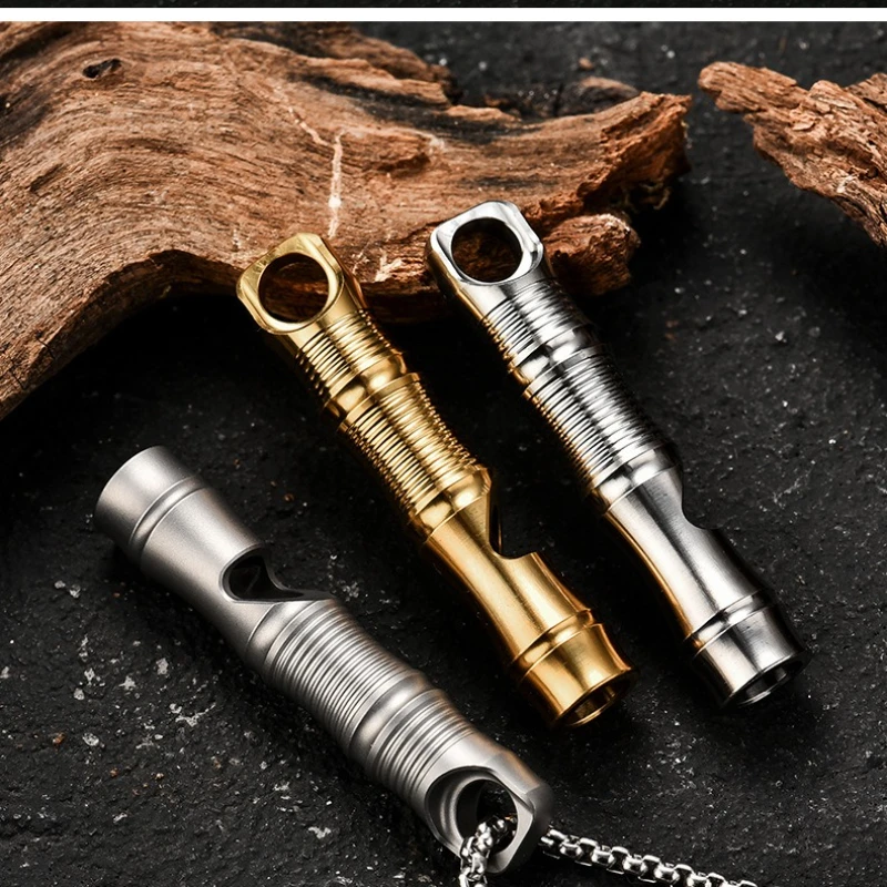 휘슬 스팟 새로운 티타늄 합금 EDC 야외 조명 트위터 단일 튜브 티타늄 합금 휘슬 도움 휘슬