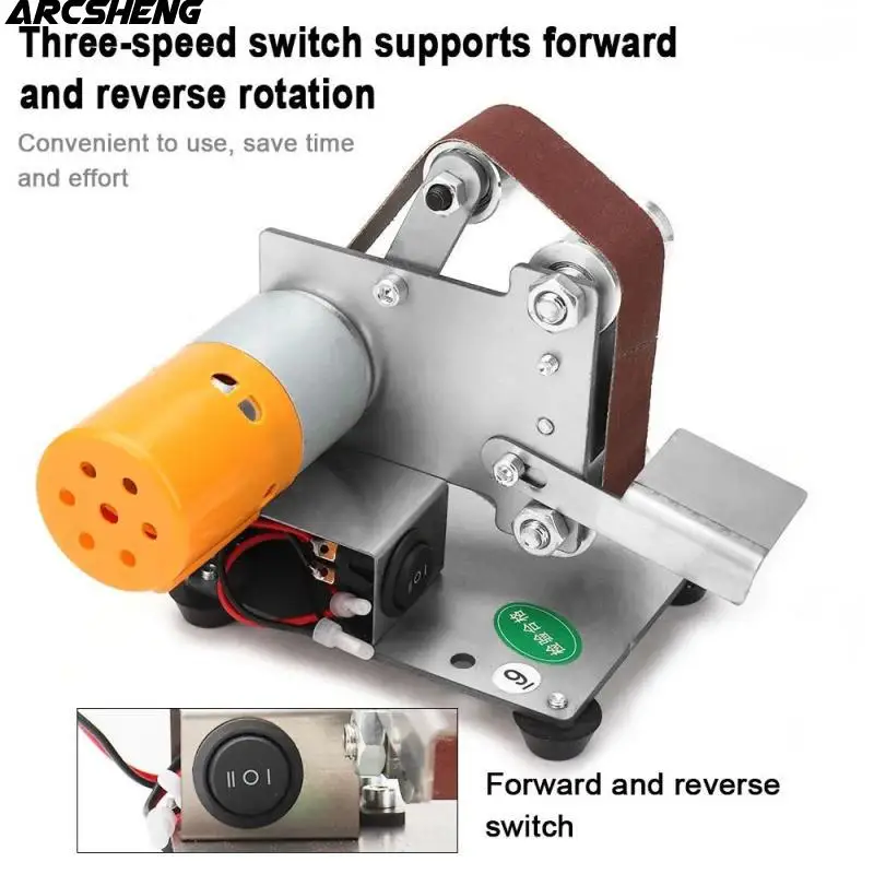 Multifunctionele Desktop Verticale Mini Elektrische Schuurband Schuurpapier Polijstmachine Diy Haakse Slijper Slijper